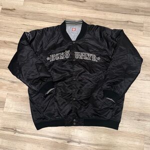 Ecko Unlimited Black Bomber Varsity Jacket